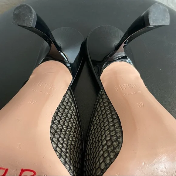 Piferi Tiana Black and Pink Mesh Women's Heels - Picture 6 of 8